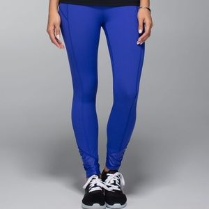 lululemon pace queen tight blue leggings size 6